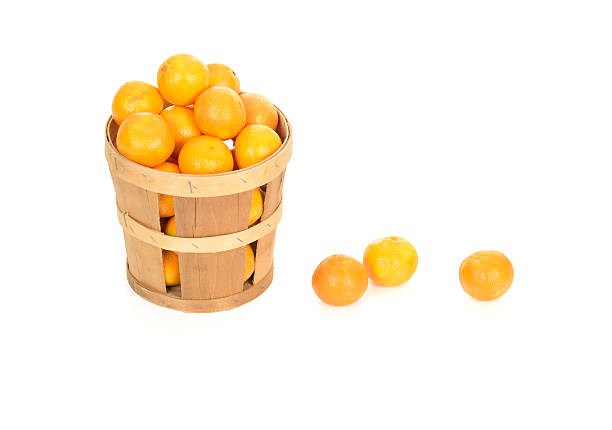 istock Fresh Tangerines in a Farm Basket 184914586