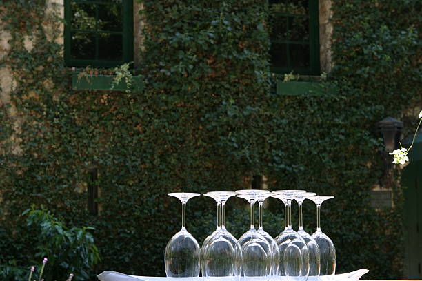 wine glasses 4 stock photo