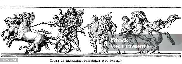 Aleksander Wielki Wprowadzając Babylon - Stockowe grafiki wektorowe i więcej obrazów Alexander the Great - Alexander the Great, Przeszłość, Antyki