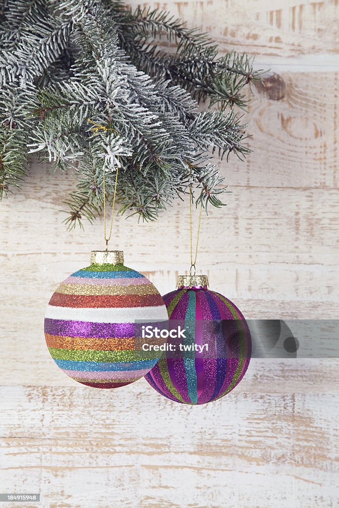 Weihnachtsbaum und Christbaumkugel - Lizenzfrei Baum Stock-Foto