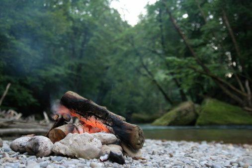 Campfire in the nature