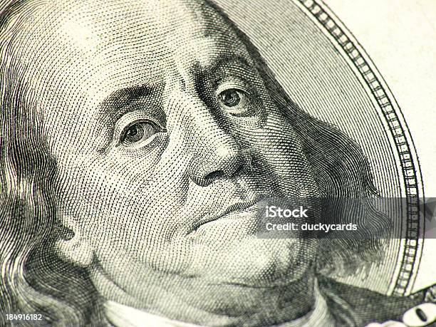 Ben Franklin Makro Stockfoto und mehr Bilder von 100-Dollar-Schein - 100-Dollar-Schein, Amerikanische Währung, Benjamin Franklin