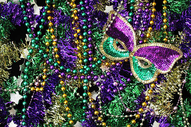 Beads and Mask Background stock photo