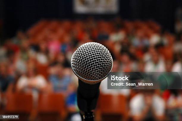 Microphone Stage Fright Stock Photo - Download Image Now - Speech, Stage Fright, Fear
