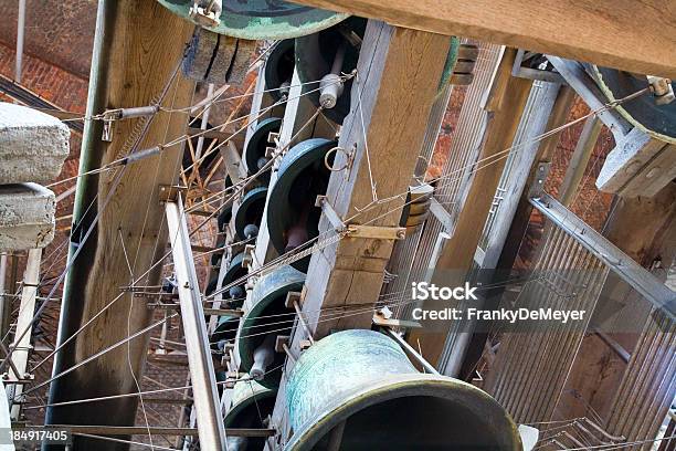 Carillon Construction In The Belfry Tower Of Bruges Stock Photo - Download Image Now