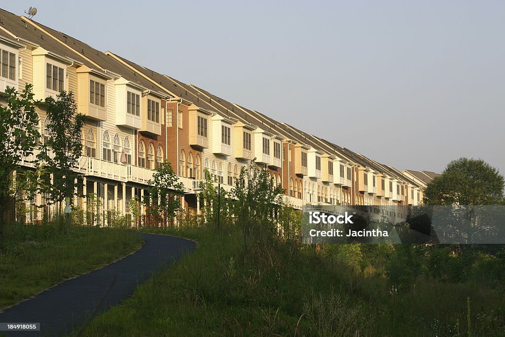 Houses American houses in the morning sun Maryland - US State Stock Photo