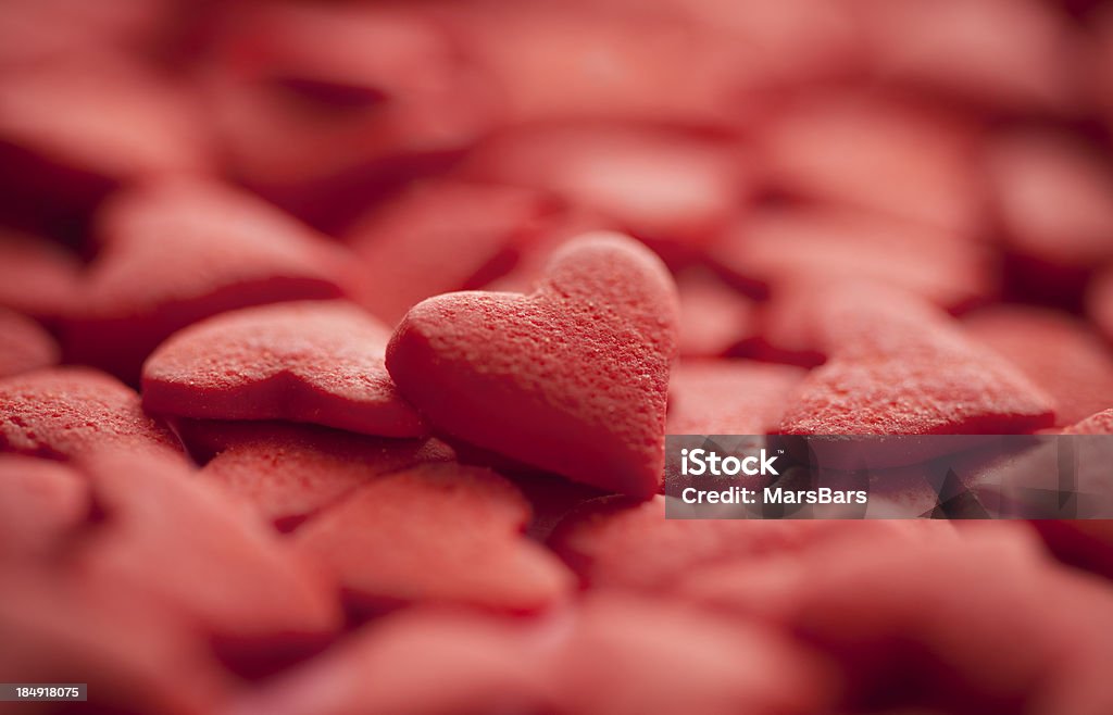Vermelho coração de açúcar macro - Foto de stock de Amor royalty-free