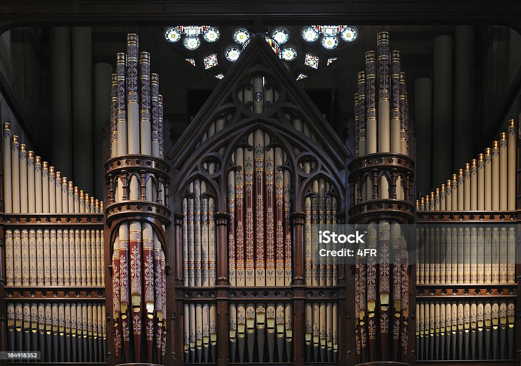 Духовой орган, Сент-Пол Англиканский Собор, Мельбурн, Австралия - Стоковые фото Духовой орган роялти-фри