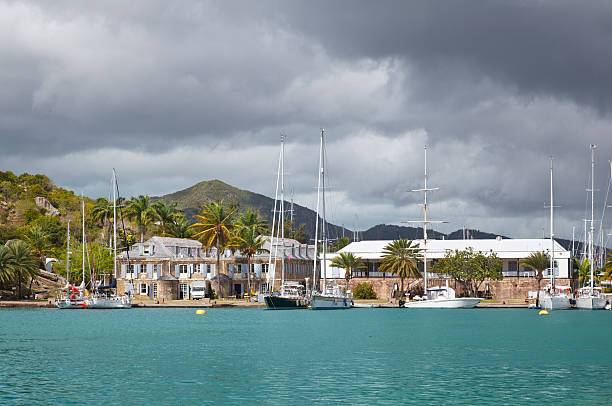 boats anchored in st. maarten