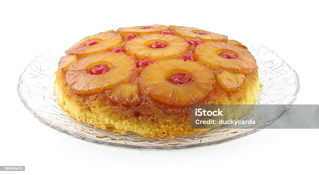 파인애플 거꾸로 케이크 - 로열티 프리 곤두박질 케이크 스톡 사진