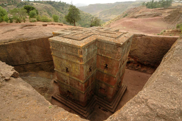 bet giyorgis, lalibela, etiopía - saint giorgis fotografías e imágenes de stock