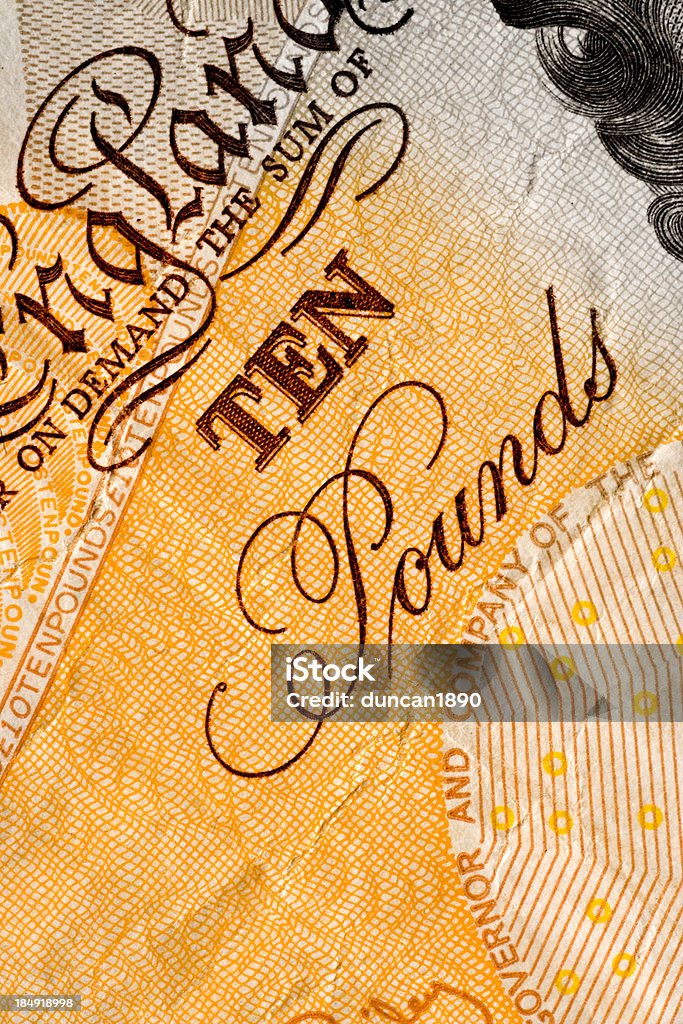 Diez libras - Foto de stock de Divisa británica - Moneda europea libre de derechos