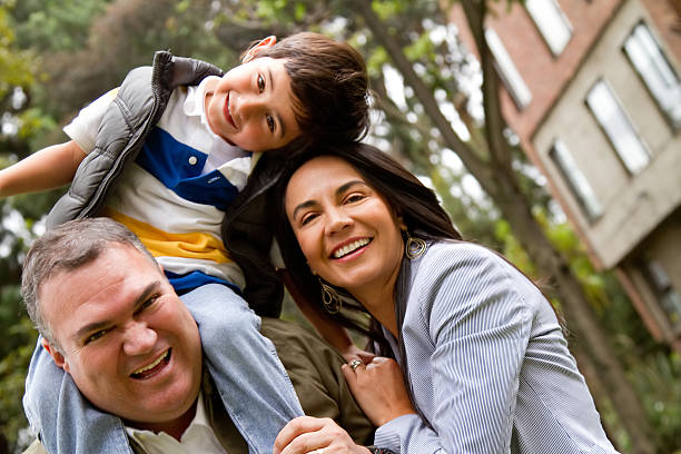 istock Beautiful family smiling 184919036