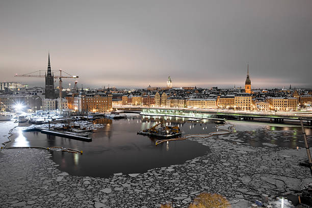 estocolmo - stockholm sweden sea winter imagens e fotografias de stock