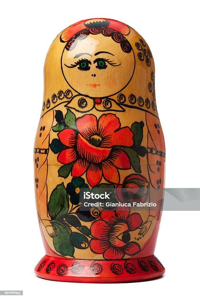 Matrioshka ruso - Foto de stock de Fondo blanco libre de derechos