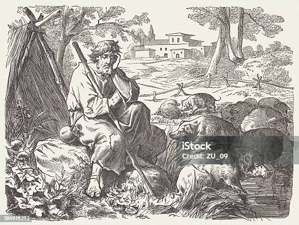 이 Prodigal 아들 돼지 Luke 15 1132 돼지에 대한 스톡 벡터 아트 및 기타 이미지 - 돼지, 목자, New Testament