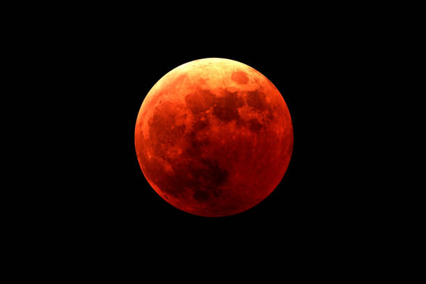 istock Red blood moon in the dark night sky. 1849195229