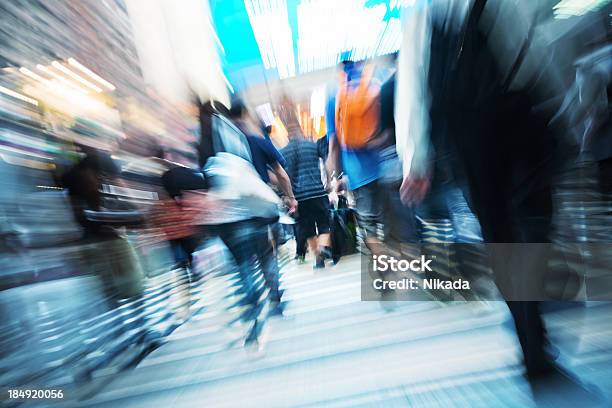 Commuters In Motion Stock Photo - Download Image Now - Large Group Of People, Leaving, Abstract