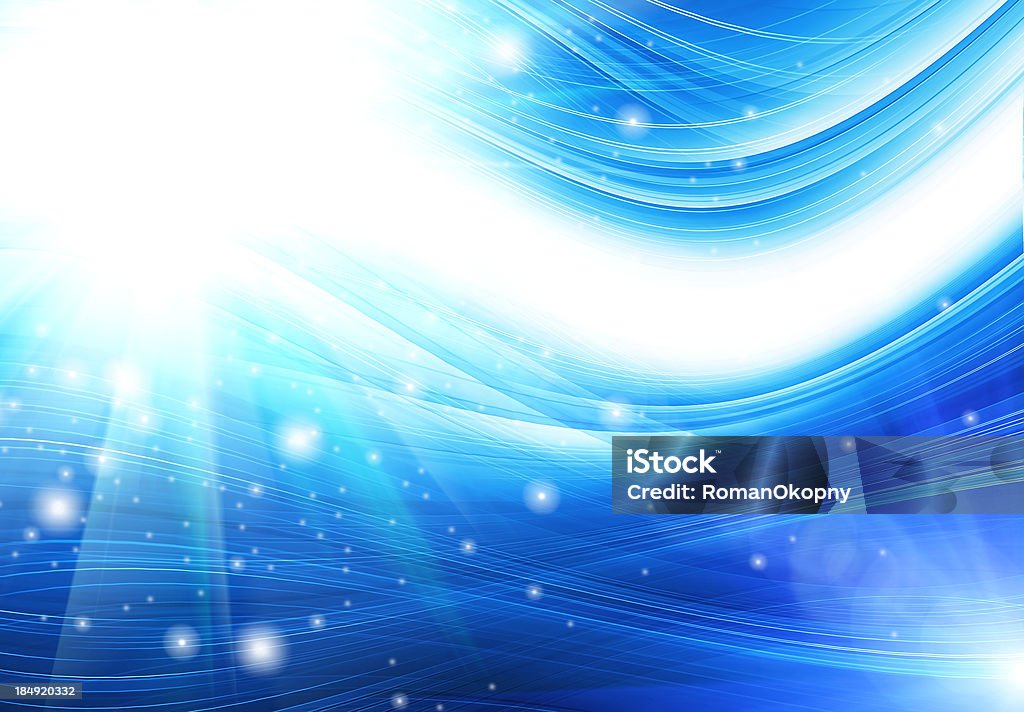 Fundo azul. - Royalty-free Desenho de Ondas Foto de stock