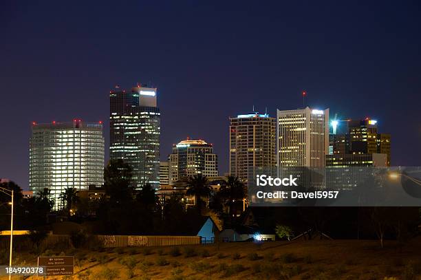 Phoenix Skyline At Night Stock Photo - Download Image Now - Phoenix - Arizona, Night, City