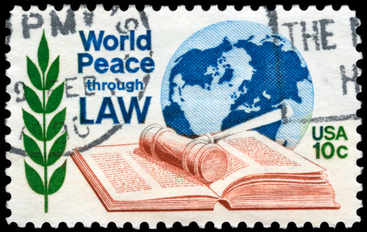 Cancelled Stamp From The United States: World Peace through Law.