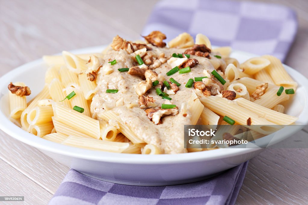 Pasta mit Walnuss-sauce - Lizenzfrei Nuss Stock-Foto