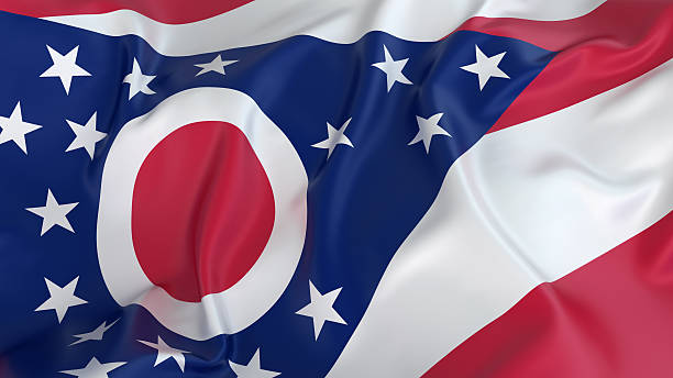 bandera de ohio - ohio fotografías e imágenes de stock