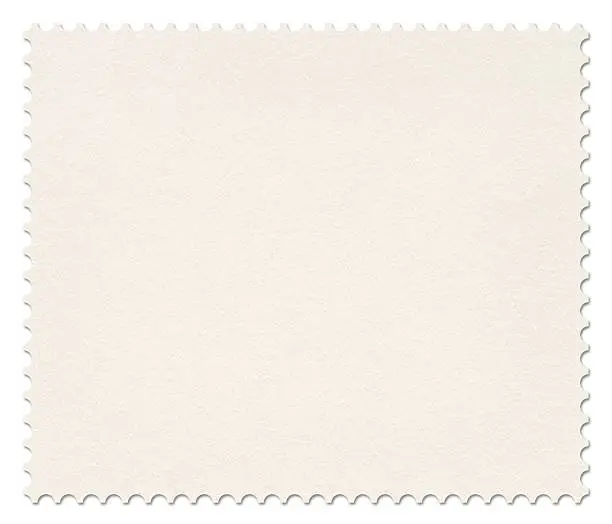 Photo of Blank stamp on white