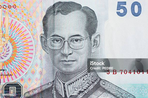 King Of Thailand Baht Bill 50 Foto de stock y más banco de imágenes de Bangkok - Bangkok, Billete de banco, Cultura asiática