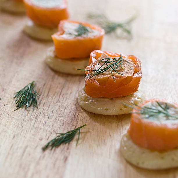 istock Smoked salmon with chives and cream cheese. 184921599