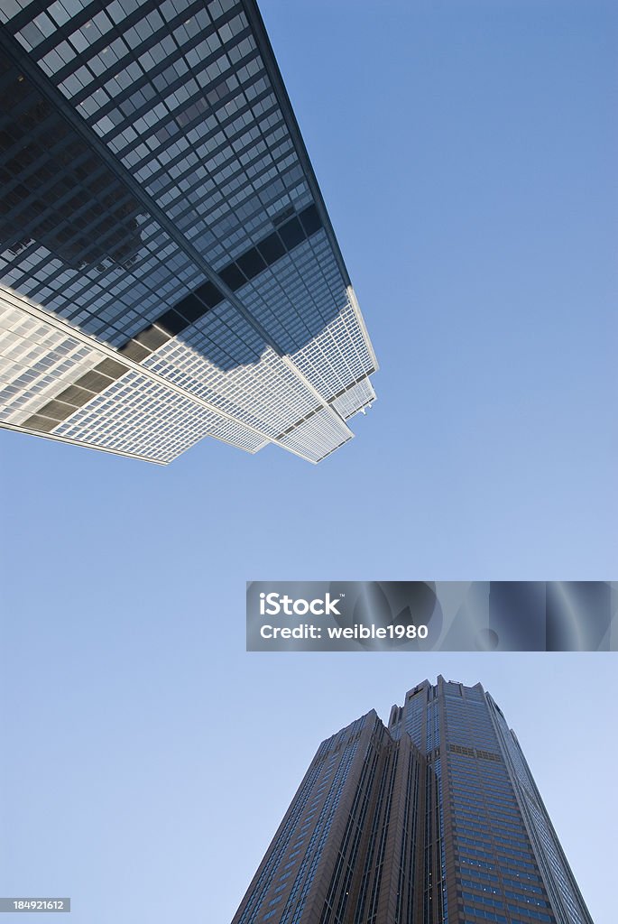 dois arranha-céus horizonte de Chicago - Foto de stock de Abstrato royalty-free