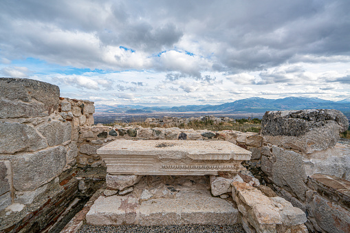 Ruins at the Ancient Lycian City of Tlos, Fethiye, Mugla, Turkey.