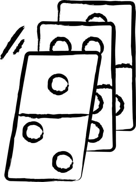 Vector illustration of Dominos hand drawn vector illustration