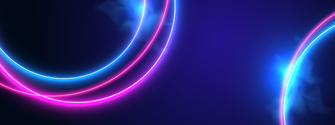 Abstract futuristic background with glowing neon light effect.Vector illustration.