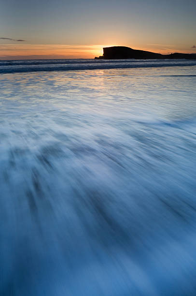 atardecer en oldshoremore, escocia - kinlochbervie fotografías e imágenes de stock