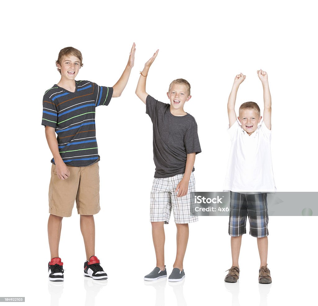 Retrato de três Meninos a celebrar - Royalty-free Criança Foto de stock