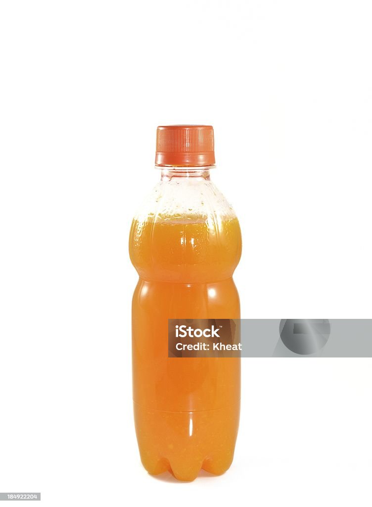 orange-Saft in Flasche isoliert auf weiss - Lizenzfrei Abnehmen Stock-Foto