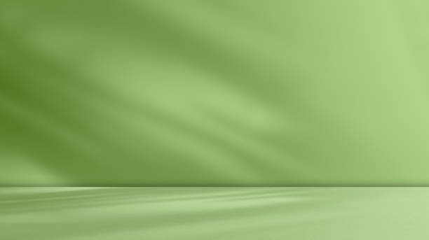 istock Green 3d Background Studio Bg Room Podium Empty Stage Product Wall Floor Pattern Kitchen Shelf mockup Table Cosmetic Autumn Template Mockup Marble Template Presentation Shadow Leaves Overlay Backdrop. 1849227434