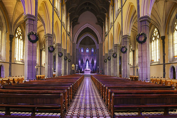 cattedrale di st patricks, melbourne (xxxl - victoria state melbourne australia church foto e immagini stock