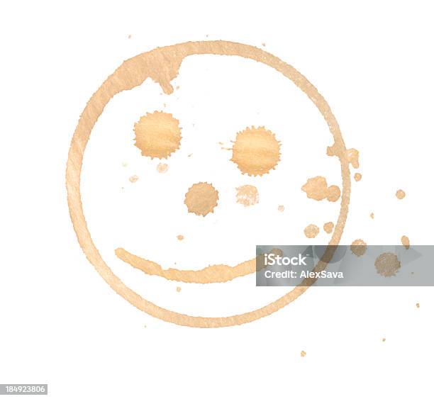 Smiley Coffee Stain Stock Photo - Download Image Now - Coffee - Drink, Stained, Paper