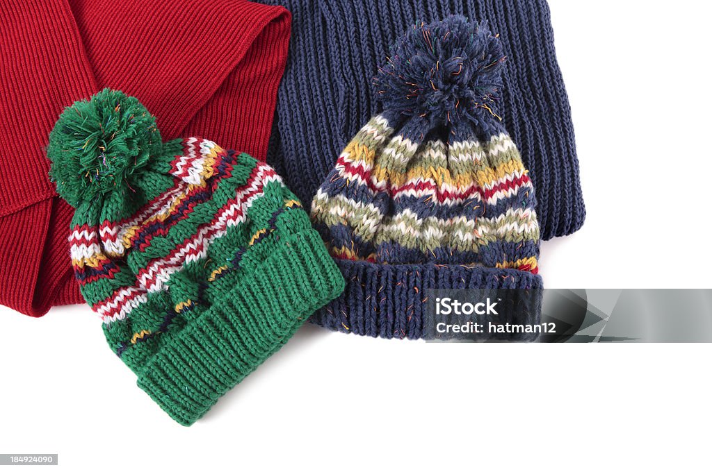 Зимние шапки, шарфы - Стоковые фото Без людей роялти-фри
