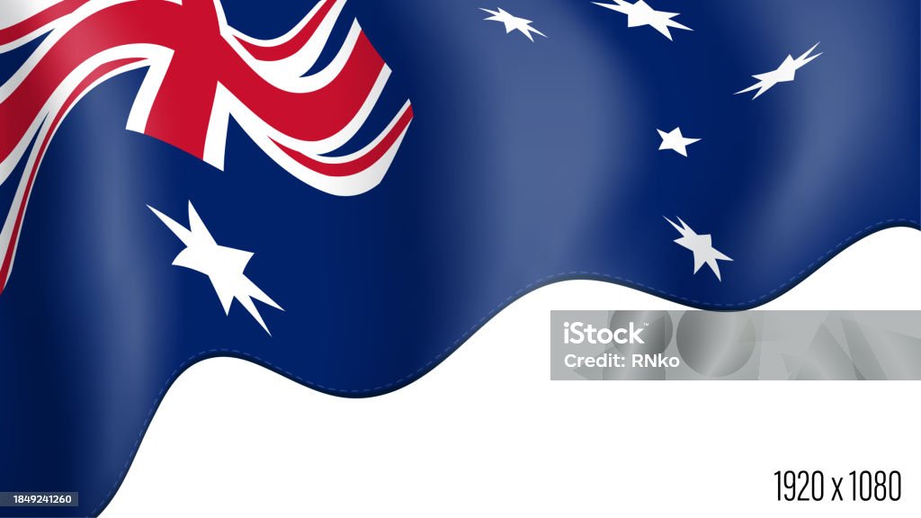Commonwealth Banner Australia Country Flag Realistic Independence Day Background Australian ...