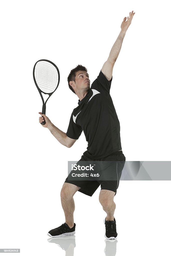 Człowiek Gra Tenis - Zbiór zdjęć royalty-free (Tenis)