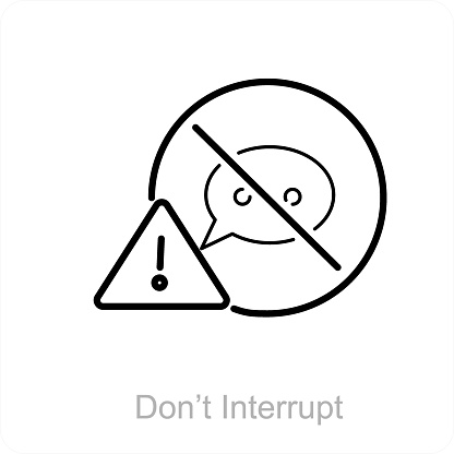 Avoid Interupt Diagram Ilustración de No Interrumpas y más Vectores Libres de Derechos de ...