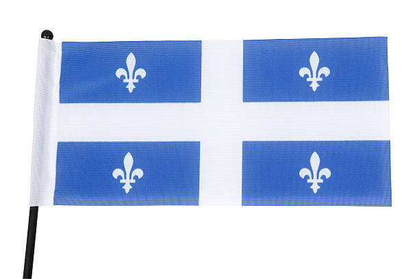 Quebec Flag Quebec Flag on a white background. st jean saint barthelemy stock pictures, royalty-free photos & images