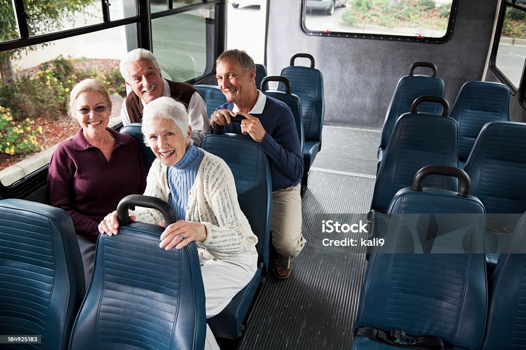 Senioren in shuttle-bus - Lizenzfrei Alter Erwachsener Stock-Foto