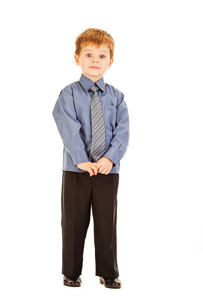 istock Four Years old Cute Boy on White Background 184925412