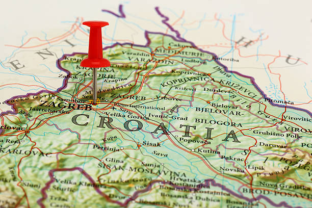 istock Zagreb Map - Croatia Europe 184925650
