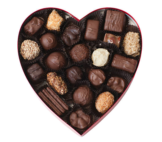 istock Valentine Heart Shaped Box of Chocolates 184925835
