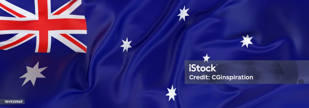 Bandera australiana banner - Foto de stock de Bandera australiana libre de derechos